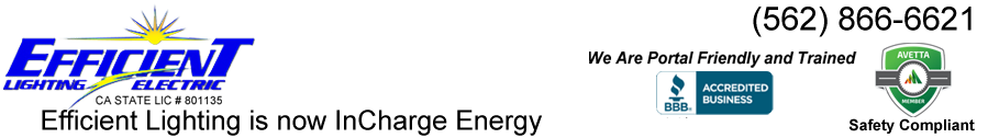 Efficient Lighting is now InCharge Energy, Inc. | EV Charging Stations Los Angeles For Electric Cars | Installation, Maintenance, Repair | Orange County, San Diego, CA